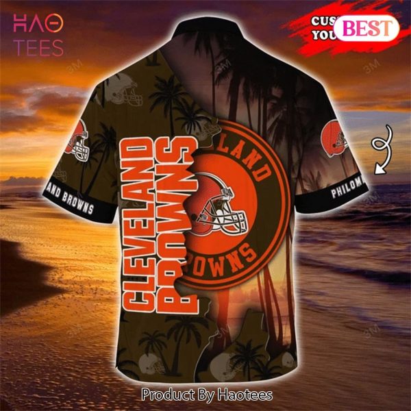 NEW FASHION 2023 Cleveland Browns Hawaiian Shirt tropical island personalized