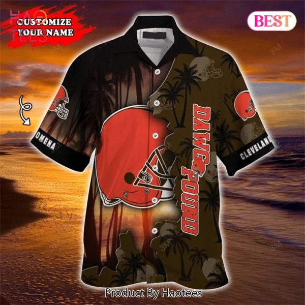 NEW FASHION 2023 Cleveland Browns Hawaiian Shirt tropical island personalized