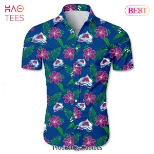 NEW FASHION 2023 Colorado Avalanche Hawaiian Shirt Tropical Flower summer
