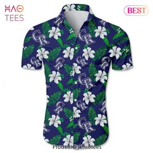 NEW FASHION 2023 Colorado Rockies Hawaiian Shirt Tropical flower gift for fans