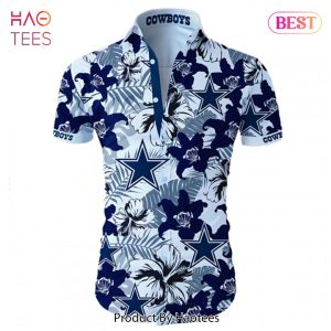 NEW FASHION 2023 Dallas Cowboys Hawaiian Shirt Tropical Flower Short Sleeve
