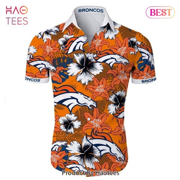 NEW FASHION 2023 Denver Broncos Hawaiian Shirt Tropical Flower Short Sleeve
