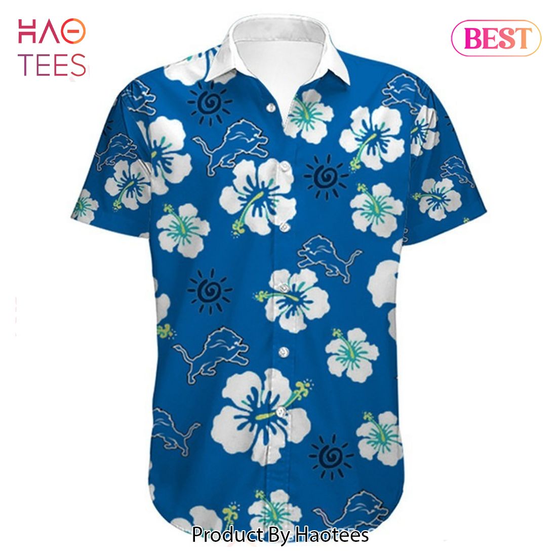 NEW FASHION 2023 Detroit Lions Hawaiian Shirt flower summer gift for fans NEW FASHION 2023 Detroit Lions Hawaiian Shirt flower summer gift for fans