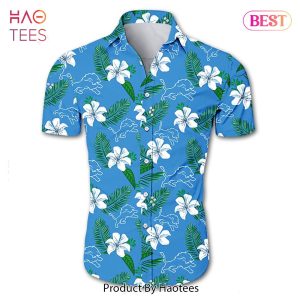 NEW FASHION 2023 Detroit Lions Hawaiian Shirt Tropical Flower summer