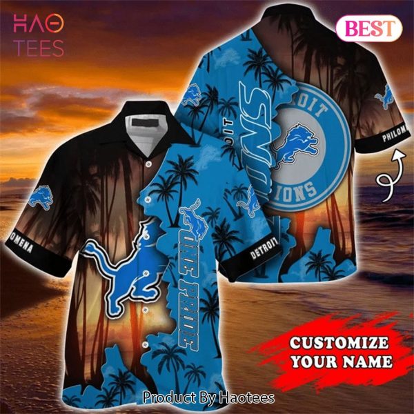 NEW FASHION 2023 Detroit Lions Hawaiian Shirt tropical island personalized