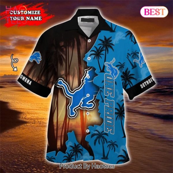 NEW FASHION 2023 Detroit Lions Hawaiian Shirt tropical island personalized