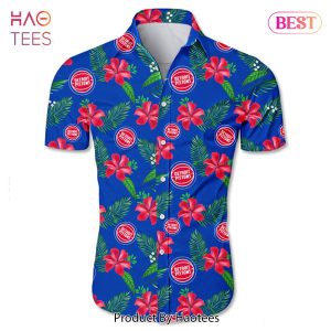 NEW FASHION 2023 Detroit Pistons Hawaiian shirt Tropical Flower summer