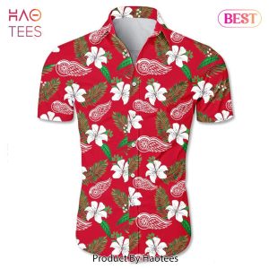 NEW FASHION 2023 Detroit Red Wings Hawaiian Shirt Tropical Flower summer