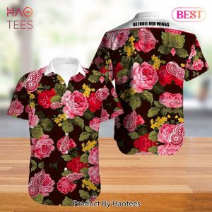 NEW FASHION 2023 Detroit Red Wings Hawaiian Shirt Tropical Flowers summer for fans