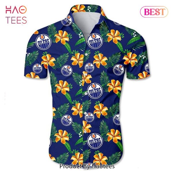 NEW FASHION 2023 Edmonton Oilers Hawaiian Shirt Tropical Flower summer