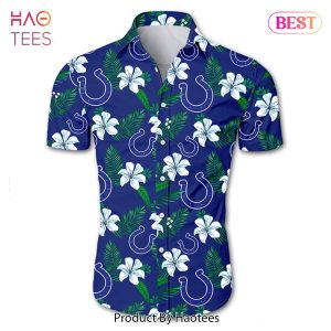 NEW FASHION 2023 Indianapolis Colts Hawaiian Shirt Tropical Flower summer