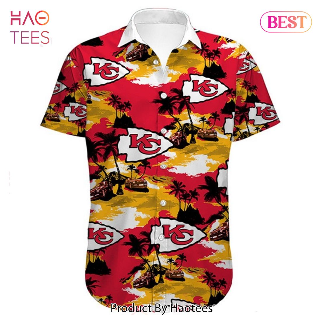 Chiefs Hawaiian Shirt Tropical Floral Pattern Kansas City Chiefs Gift