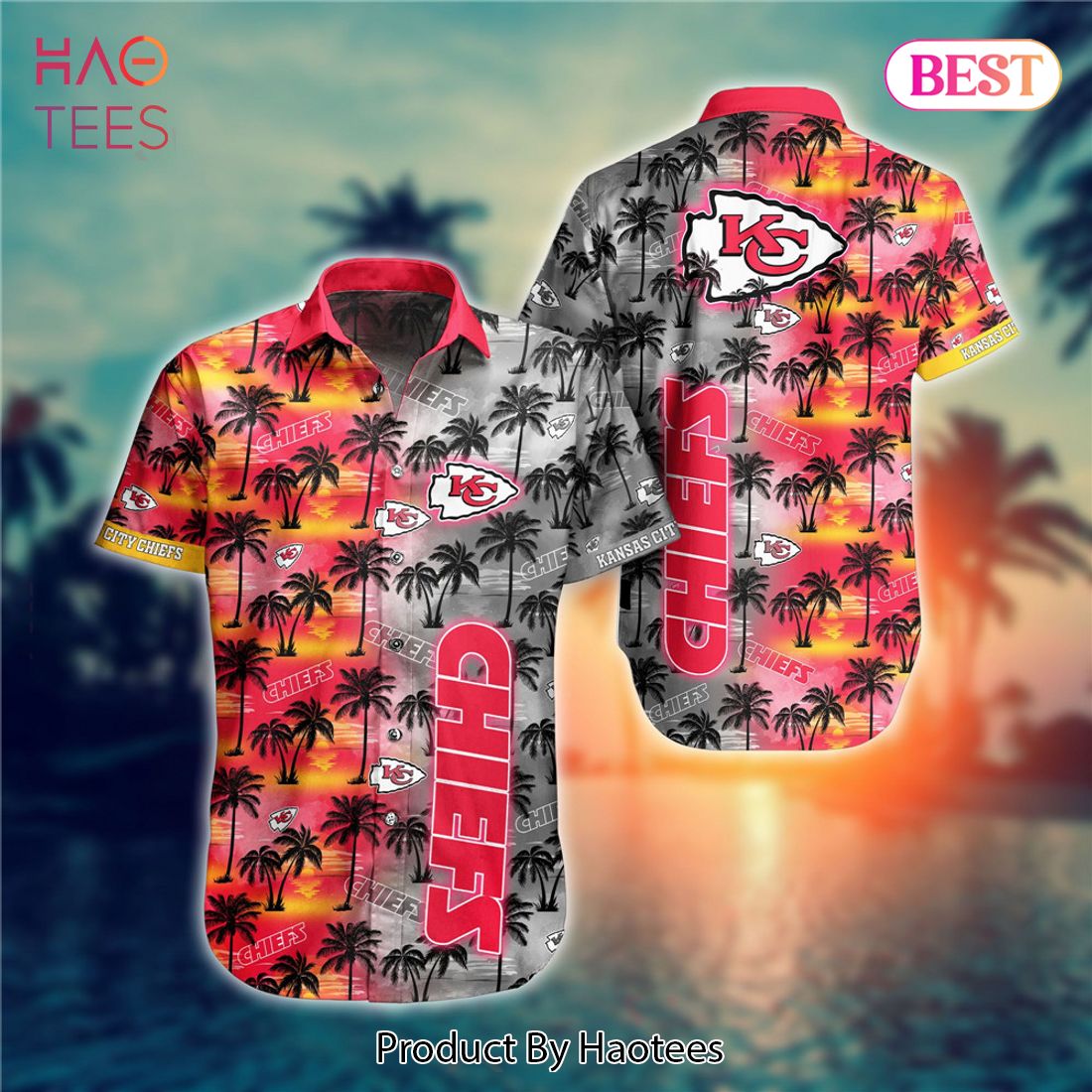 Chiefs Hawaiian Shirt Tropical Floral Pattern Kansas City Chiefs