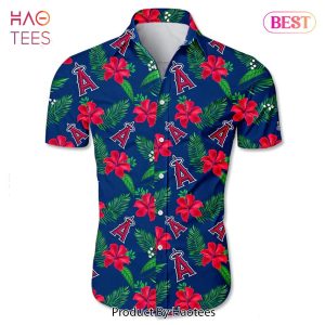 NEW FASHION 2023 Los Angeles Angels Hawaiian Shirt Tropical flower gift for fans