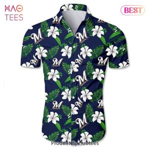 NEW FASHION 2023 Milwaukee Brewers Hawaiian Shirt Tropical flower gift for fans