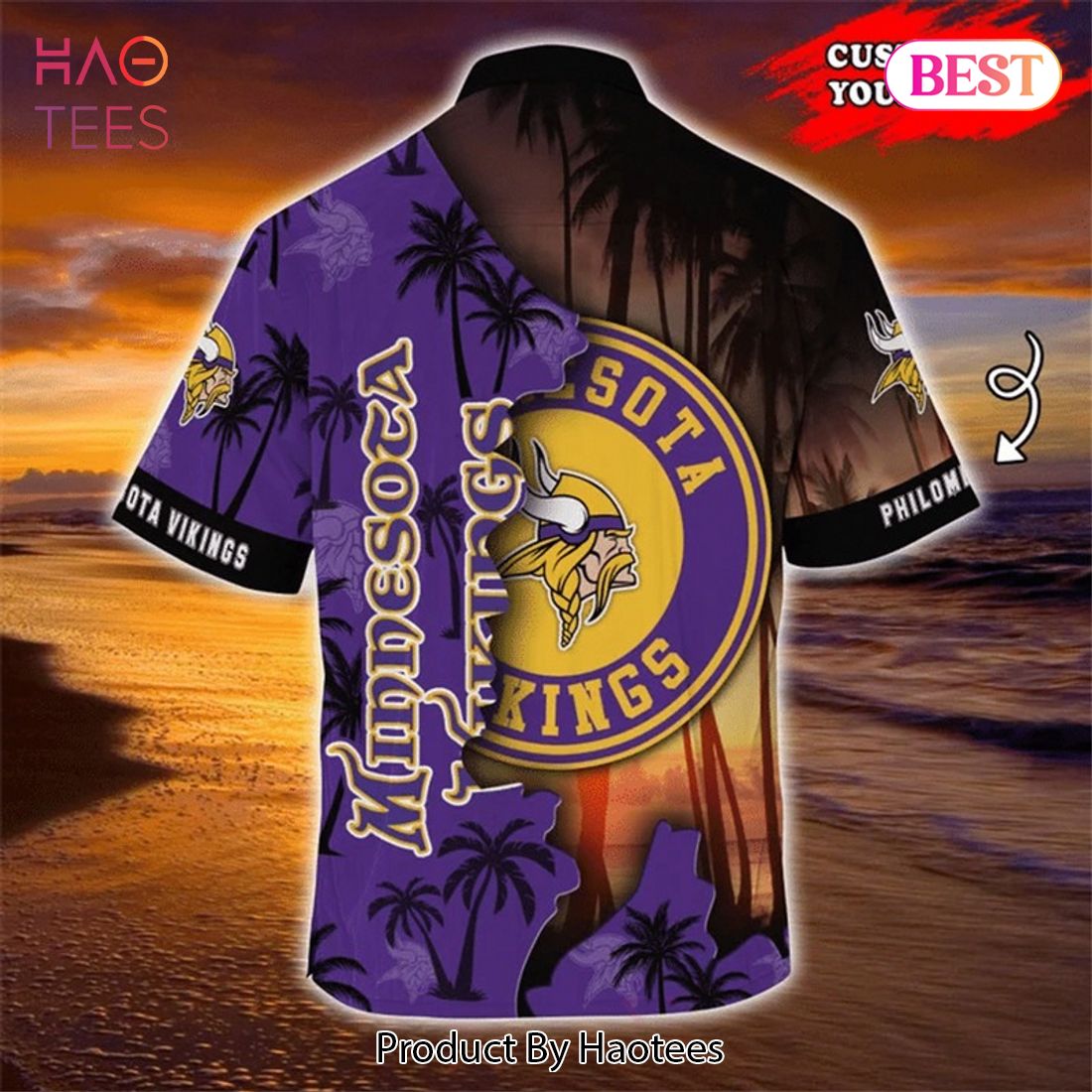 NEW FASHION 2023 Minnesota Vikings Hawaiian Shirt tropical island  personalized