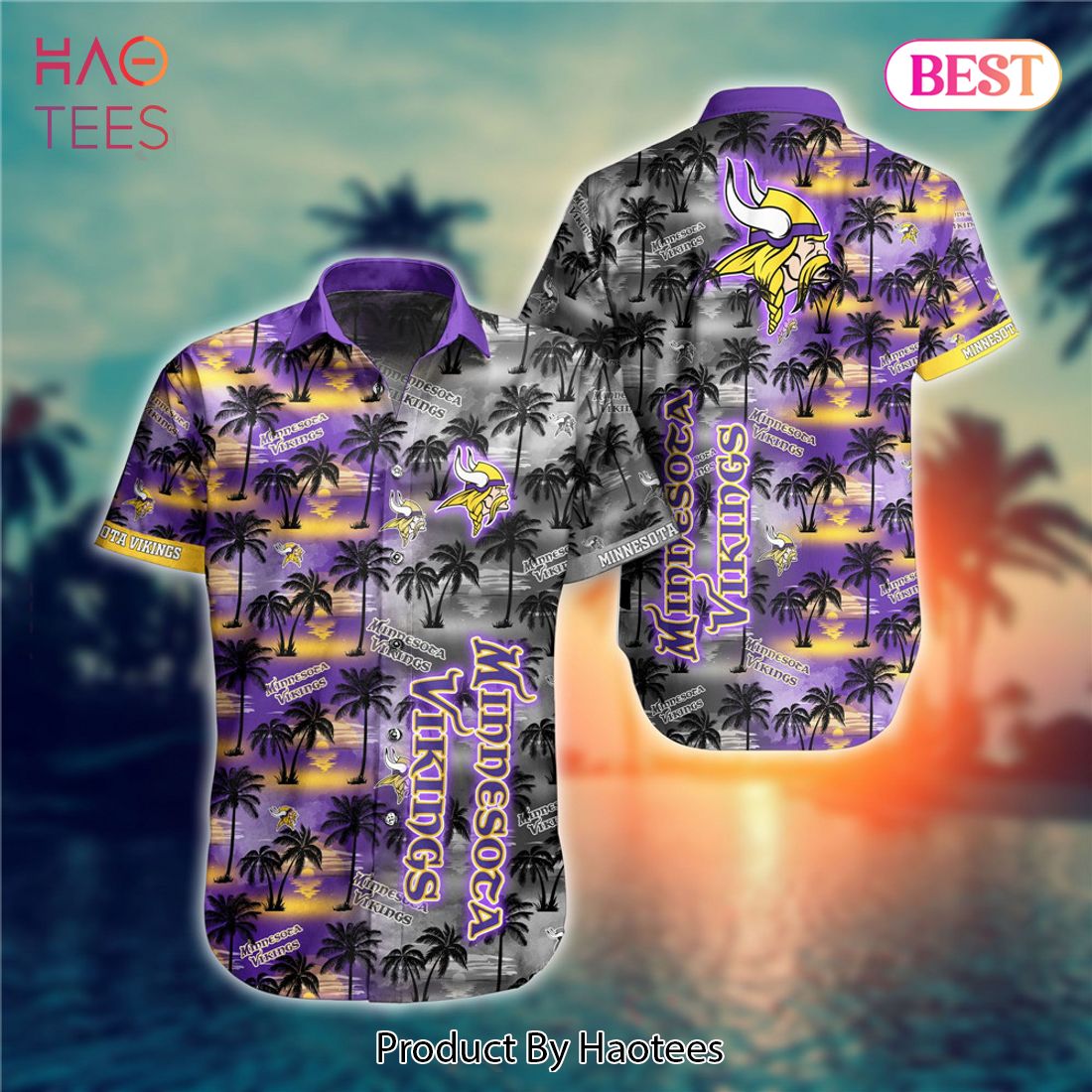 NEW FASHION 2023 Minnesota Vikings Hawaiian Shirt tropical island  personalized