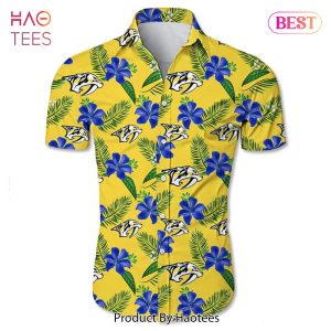 NEW FASHION 2023 Nashville Predators Hawaiian Shirt Tropical Flower summer