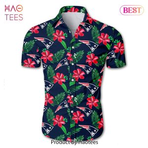 NEW FASHION 2023 New England Patriots Hawaiian Shirt Tropical Flower summer