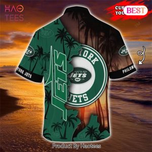 NEW FASHION 2023 New York Jets Hawaiian Shirts tropical island personalized