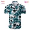 NEW FASHION 2023 Philadelphia Eagles Hawaiian Shirt Tropical Flower Short Sleeve