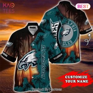NEW FASHION 2023 Philadelphia Eagles Hawaiian Shirts tropical island personalized