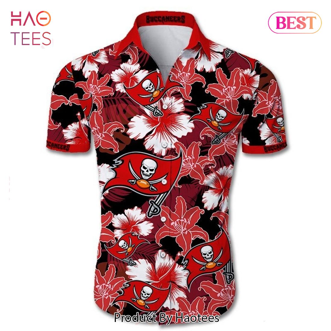 NEW FASHION 2023 Tampa Bay Buccaneers Hawaiian Shirt Tropical Flower Short Sleeve NEW FASHION 2023 Tampa Bay Buccaneers Hawaiian Shirt Tropical Flower Short Sleeve
