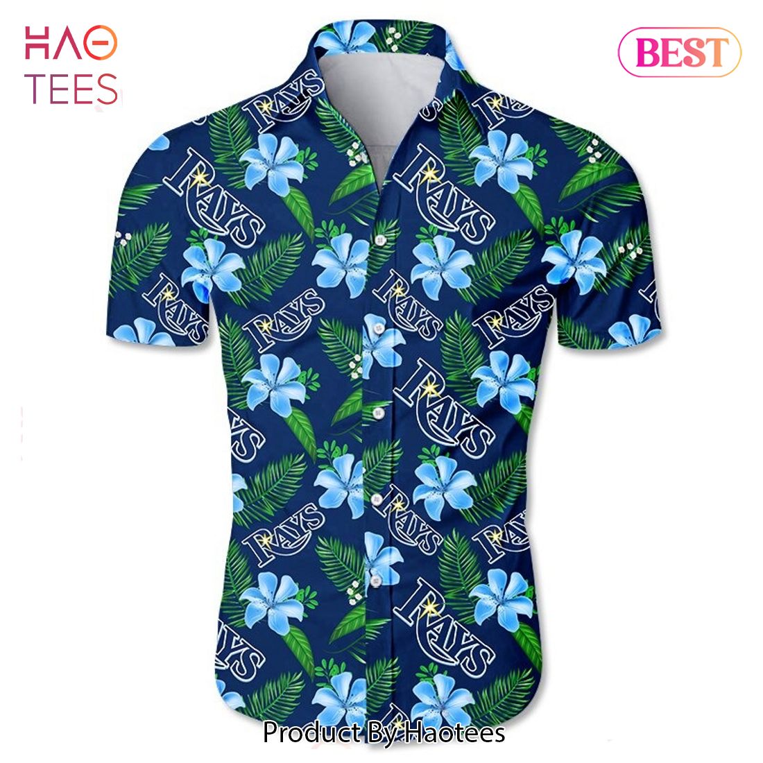 NEW FASHION 2023 Tampa Bay Rays Hawaiian Shirt Tropical flower gift for fans