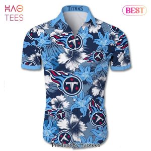 NEW FASHION 2023 Tennessee Titans Hawaiian Shirt Tropical Flower Short Sleeve