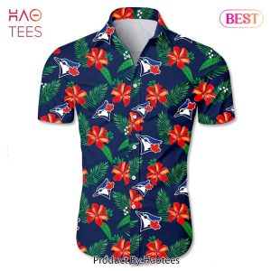 NEW FASHION 2023 Toronto Blue Jays Hawaiian Shirt Tropical flower gift for fans