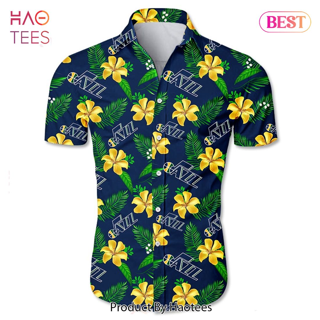 NEW FASHION 2023 Utah Jazz Hawaiian Shirt Tropical Flower summer NEW FASHION 2023 Utah Jazz Hawaiian Shirt Tropical Flower summer
