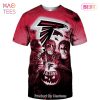 NEW FASHION 2023 Atlanta Falcons T-shirt graphic heart ECG line