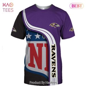 NEW FASHION 2023 Baltimore Ravens T-shirt 3D summer Short Sleeve gift for fan