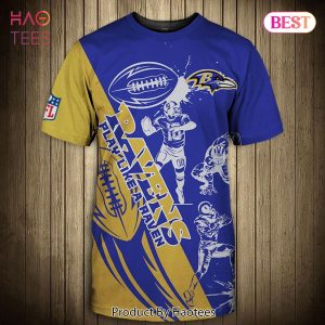 NEW FASHION 2023 Baltimore Ravens T-shirt Graphic Cartoon player gift for fans