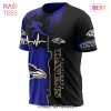 NEW FASHION 2023 Baltimore Ravens T-shirt Halloween Horror Night gift for fan