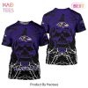 NEW FASHION 2023 Baltimore Ravens T-shirt Halloween Horror Night gift for fan