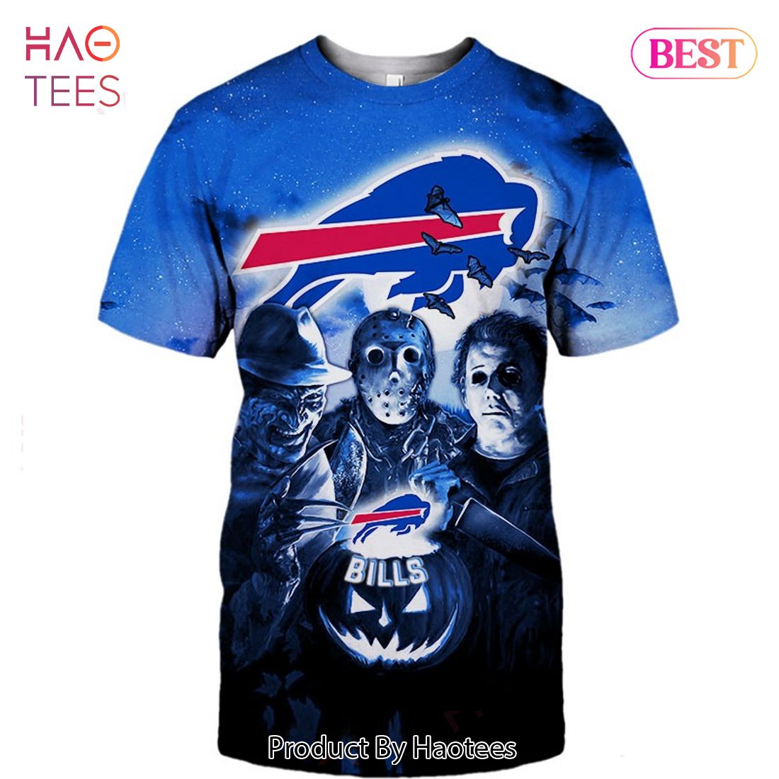 NEW FASHION 2023 Buffalo Bills T-shirt Halloween Horror Night gift for fan NEW FASHION 2023 Buffalo Bills T-shirt Halloween Horror Night gift for fan