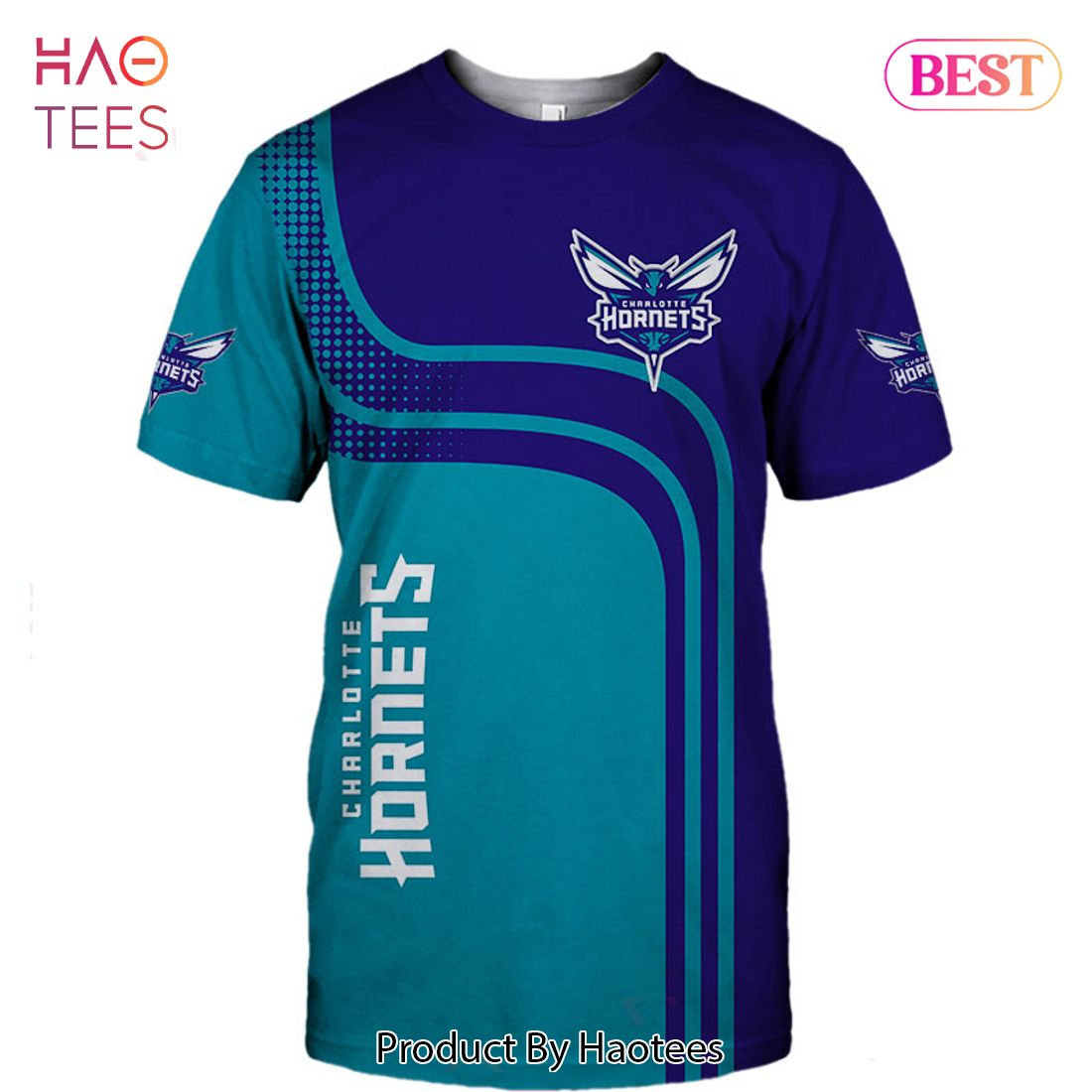 NEW FASHION 2023 Charlotte Hornets T-shirt 3D Short Sleeve O Neck gift for  fan
