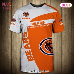 NEW FASHION 2023 Chicago Bears T-shirt 3D Monsters of the midway slogan Short Sleeve