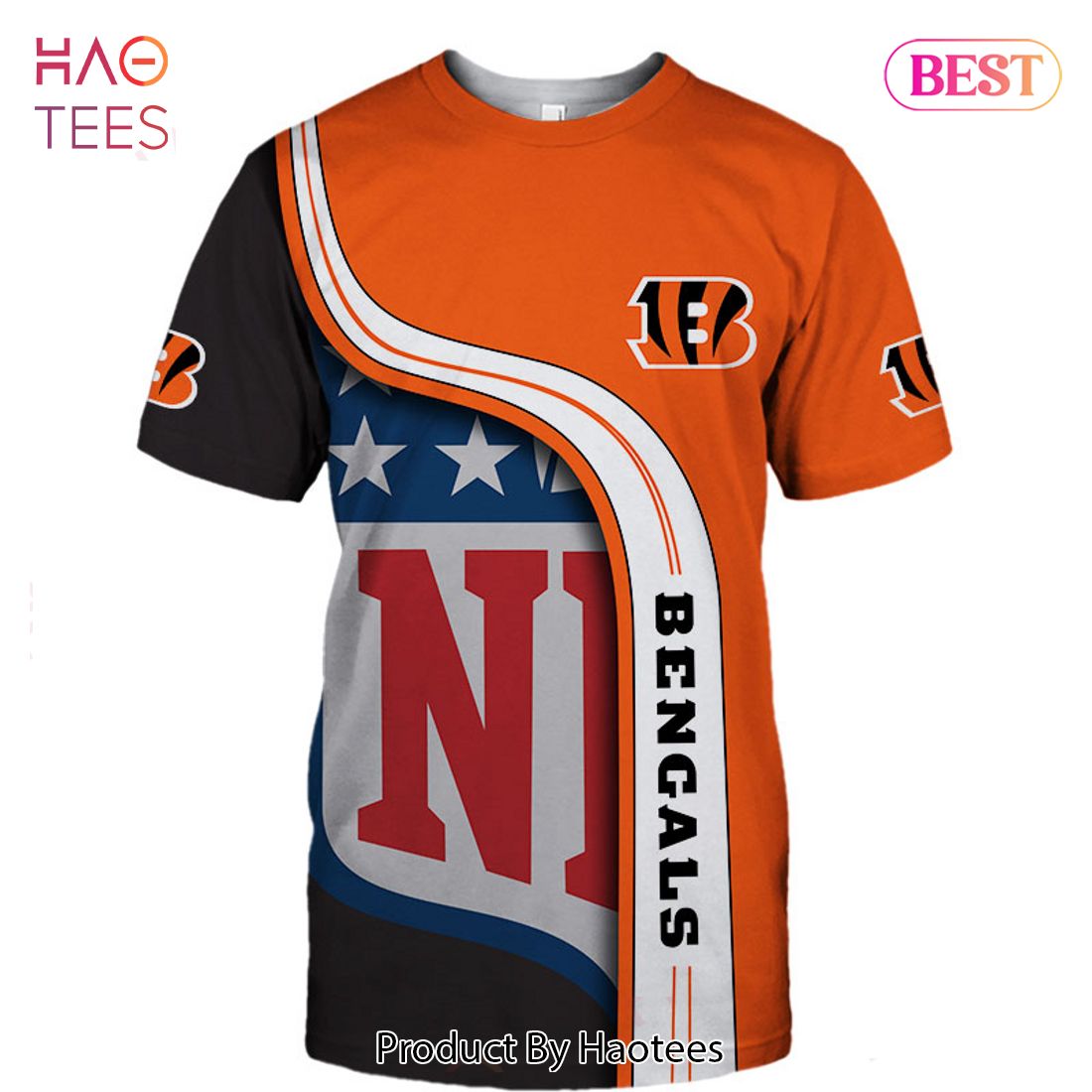 NEW FASHION 2023 Cincinnati Bengals T-shirt 3D summer Short Sleeve gift for  fan