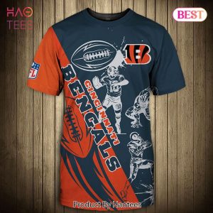 NEW FASHION 2023 Cincinnati Bengals T-shirt Graphic Cartoon player gift for fans