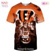 NEW FASHION 2023 Cincinnati Bengals T-shirt Halloween pumpkin skull NEW FASHION 2023 Cincinnati Bengals T-shirt Halloween pumpkin skull