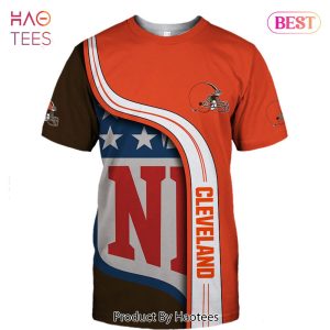 NEW FASHION 2023 Cleveland Browns T-shirt 3D summer Short Sleeve gift for fan
