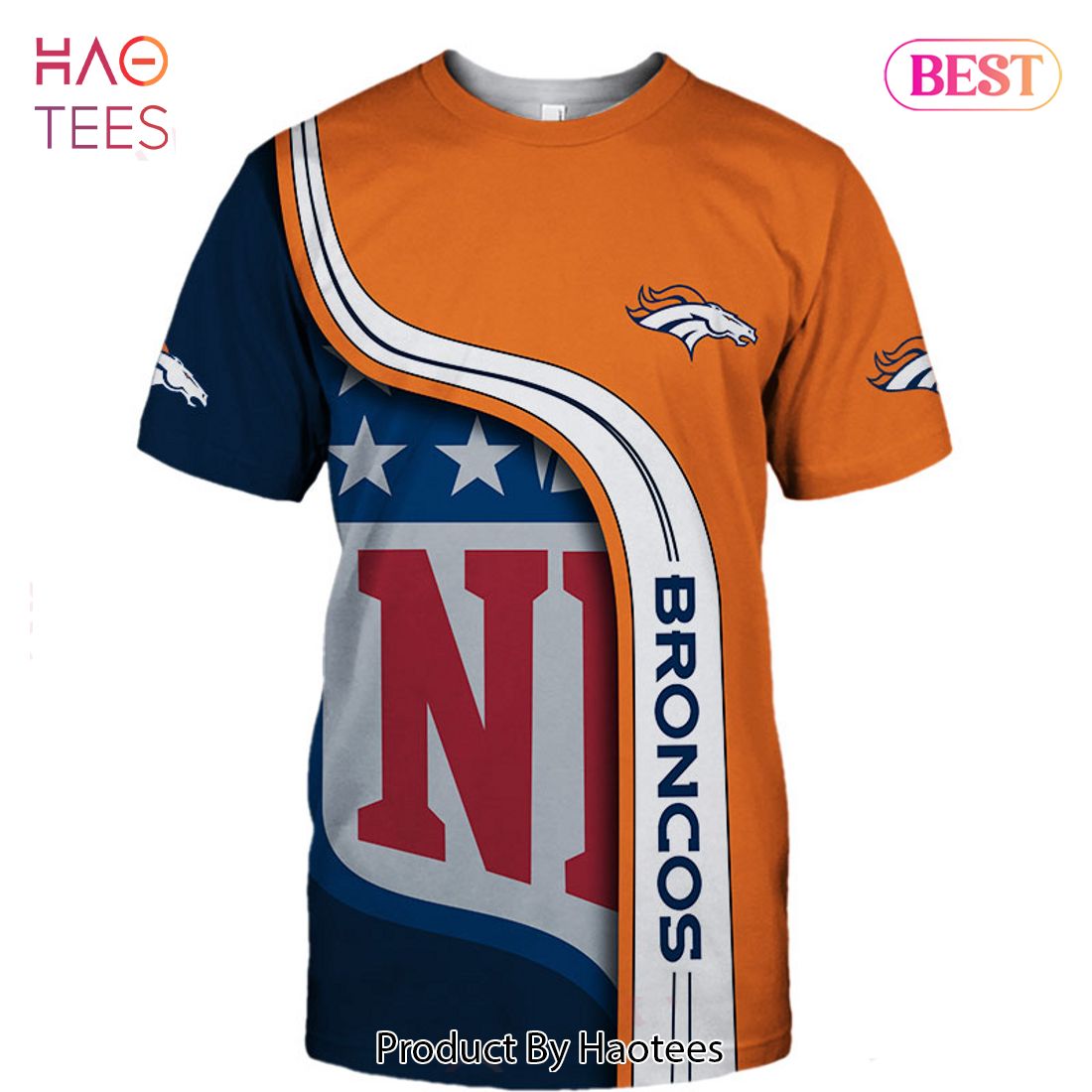 NEW FASHION 2023 Denver Broncos T-shirt 3D summer Short Sleeve gift for fan NEW FASHION 2023 Denver Broncos T-shirt 3D summer Short Sleeve gift for fan