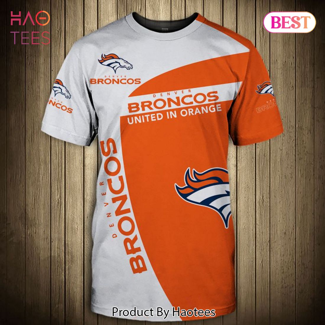 NEW FASHION 2023 Denver Broncos T-shirt 3D United in orange slogan Short Sleeve NEW FASHION 2023 Denver Broncos T-shirt 3D United in orange slogan Short Sleeve