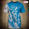 NEW FASHION 2023 Detroit Lions T-shirt graphic heart ECG line