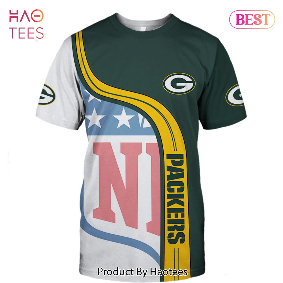 NEW FASHION 2023 Green Bay Packers T-shirt 3D summer Short Sleeve gift for fan NEW FASHION 2023 Green Bay Packers T-shirt 3D summer Short Sleeve gift for fan