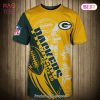 NEW FASHION 2023 Green Bay Packers T-shirt graphic heart ECG line