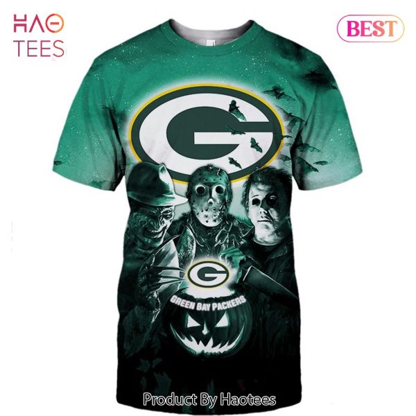 NEW FASHION 2023 Green Bay Packers T-shirt Halloween Horror Night gift for fan