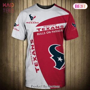 NEW FASHION 2023 Houston Texans T-shirt 3D _Bulls on Parade_ Short Sleeve